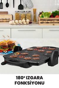 Trihot 3 In 1 Granit Çıkarılabilir Plakalı Waffle Izgara Tost Makinesi 6 Dilim Siyah ürün fotoğrafı