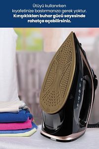 Buharlı Ütü Smarty 2400 Watt Seramik Tabanlı 170 gr Etkili Şok 245Sseri ürün fotoğrafı
