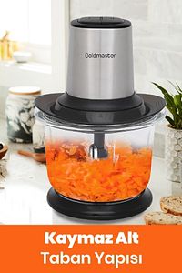 Prochopper 1.5 Lt Büyük Cam Hazneli 2 Kademe Ayarlı 4 Bıçaklı Inox Rondo Doğrayıcı Gm7277 ürün fotoğrafı