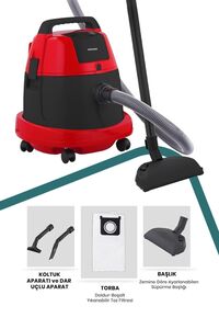 Tozkoparan 2200 Watt Islak Kuru 20 Litre Kapasiteli Yıkanabilir Toz Torbalı Küre Elektrikli Süpürge ürün fotoğrafı