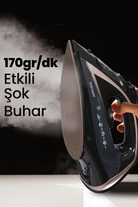 Buharlı Ütü Smarty 2400 Watt Seramik Tabanlı 170 gr Etkili Şok 245Sseri ürün fotoğrafı