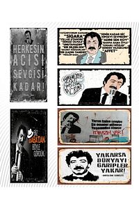 Müslüm Gürses 6'lı Ahşap Duvar Poster Seti ürün fotoğrafı