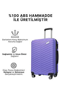 Wx-1001 Mor Büyük Boy Valiz ürün fotoğrafı