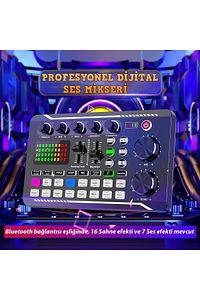 Stüdyo Ses Mikseri Şarjlı F998 Bluetooth DJ Canlı Yayın Kondenser Mikrofon Bağlantısı ürün fotoğrafı