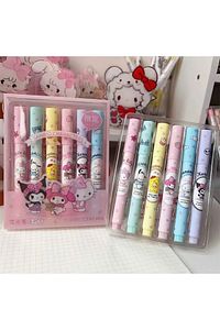Sanrio Hello Kitty Cinnamoroll Kuromi My Melodi Pompompurin Pochacco İşaretleme keçeli boyama kalem ürün fotoğrafı