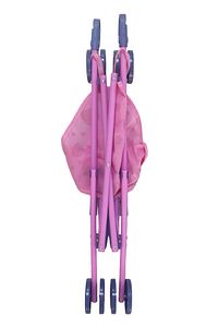 Oyuncak Puset Katlanabilir Bebek Arabası Pembe Baston Plastik Bebek Puseti Çilek Desenli ürün fotoğrafı