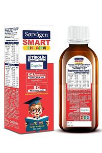 Smart Kids Sıvı Form - Sitikolin DHA Omega 3 Norveç Balık Yağı ve B12 - 150 ml ürün fotoğrafı