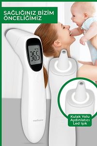 Alman Tasarım Alından ve Kulaktan Temassız Ateş Ölçer 48613 ürün fotoğrafı
