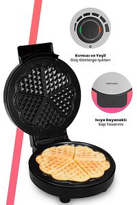 Jelly Inox 1000 Watt Taşmayı Önleyen Derin Plakalı Aşırı Isınmaya Dayanıklı Waffle Makinesi ürün fotoğrafı