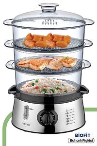 Biofit 60 Dakika Zaman Ayarlı Buharlı Pişirici Gm7268 ürün fotoğrafı