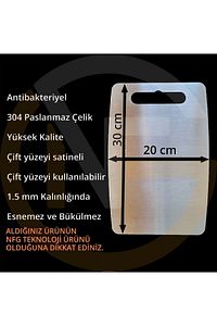 Antibakteriyel Paslanmaz Çelik Kesme Tahtası ürün fotoğrafı