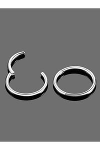 Paslanmaz Kararmaz Cerrahi Çelik Tam Halka Kıkırdak Tragus Helix Piercing (BEDEN SEÇENEKLİ-GÜMÜŞ) ürün fotoğrafı