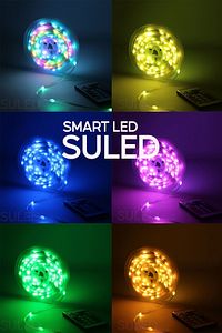 10 Metre Bluetooth Telefon Kontrollü Smart Şerit Led Sese Duyarlı Kumandalı Led Işık ürün fotoğrafı
