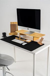 Monitör Yükseltici, Ahşap Monitör Standı, Ekran Yükseltici, Monitör Yükseltme Standı, Ergonomik-çam ürün fotoğrafı