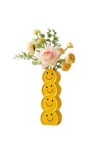 Gülen Yüz Vazo, Emoji Vazo, Sarı Vazo, Kalemlik, Fırçalık, Dekoratif Aksesuar ürün fotoğrafı