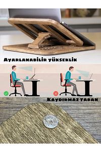 Laptop Standı Yükseltici Kademeli Katlanabilir Macbook Standı Soğutucu 10”-17” ürün fotoğrafı