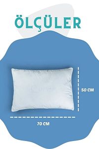5 Adet Yıkanabilir Nonwowen Antialerjik Slikonize Yastık 50x70 800 gr ürün fotoğrafı