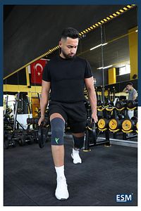 Çift Taraflı Ortopedik Dizlik Medikal Koruyucu Elastik Spor Voleybol Basketbol Fitness Sporcu ürün fotoğrafı