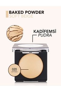 Yoğun Pigmentli Fırınlanmış Mat Pudra  - Baked Powder - 020 Soft Beige - 8682536053518 ürün fotoğrafı