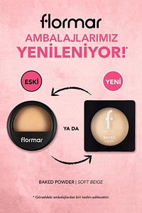 Yoğun Pigmentli Fırınlanmış Mat Pudra  - Baked Powder - 020 Soft Beige - 8682536053518 ürün fotoğrafı
