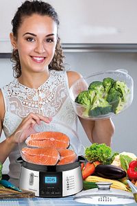 Cookfit Dijital Ekranlı 120 Dakika Zaman Ayarlı 10 Litre Dijital Buharlı Pişirici ürün fotoğrafı