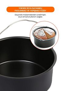 Airfryer Sıcak Hava Fritözü Pişirme Kabı Izgara Teli Şiş Pişirme Aparatları Aksesuar Seti ürün fotoğrafı