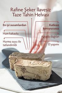 Rafine Şeker Ilavesiz - Kakaolu Taze Tahin Helvası 400 gr ürün fotoğrafı