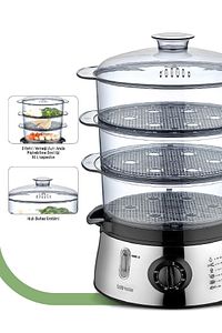 Biofit 60 Dakika Zaman Ayarlı Buharlı Pişirici Gm7268 ürün fotoğrafı