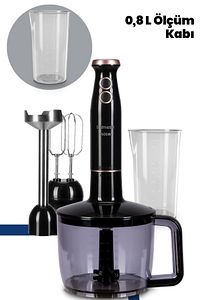 Bestmax Siyah Gold Geniş Hazneli 1500w Paslanmaz Çelik 3in1 Multi Blender ürün fotoğrafı