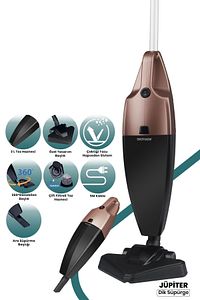 Jüpiter 2 Lt Hazneli 800 W Yıkanabilir Filtreli 2 In 1 Elde Ve Dikey Elektrikli Süpürge ürün fotoğrafı