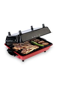 Büyük Boy 40x30 Cm Elektrikli Izgara Barbekü Mangal Kebapçı Balıkçı Emaye Gövdeli Emaye Teps ürün fotoğrafı