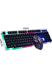 Qpart Gm-14 Oyuncu Klavye Seti Kablolu Aydınlatmalı Set Gamer Pc Oyun Seti Klavye ürün fotoğrafı