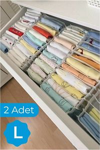 2 Adet - Large 8 Gözlü Çekmece Içi Düzenleyici Organizer - 2 Adet 27 X 35 X 17 ürün fotoğrafı