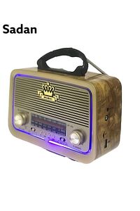 Vintage Rt-301 Nostalji Bluetooth Şarjlı Radyo Usb Sd Mp3 Player ürün fotoğrafı