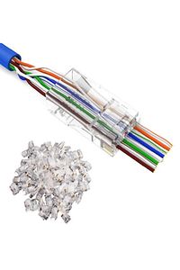 4381 Yeni Nesil Delikli Cat6 Rj45 Konnektör Utp Jack (100 Adet) ürün fotoğrafı