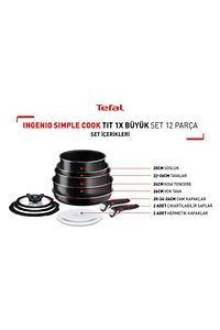 L1539253 Titanyum 1X Ingenio SimpleCook 12 Parça Tava Tencere Seti - 2100125537 ürün fotoğrafı