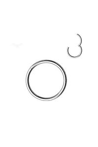 Paslanmaz Kararmaz Cerrahi Çelik Tam Halka Kıkırdak Tragus Helix Piercing (BEDEN SEÇENEKLİ-GÜMÜŞ) ürün fotoğrafı