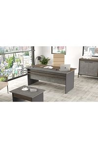 Vista A Ofis Masası 180cm*90cm Kahve-Beton-Antrasit VS1-CGA ürün fotoğrafı
