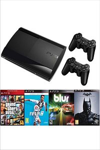 Playstation 3 Süper Slim 500 Gb + 2 Kablosuz Kol + 50 Dijital Oyun (garantili Teşhir Ürünüdür) ürün fotoğrafı