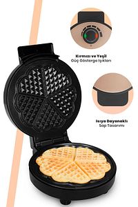Goldy Rose Gold 1000 Watt Taşmayı Önleyen Derin Plakalı Waffle Makinesi ürün fotoğrafı
