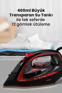 Avantajlı İkili Set Toz Torbasız Elektrikli Süpürge 2600 Watt Seramik Ağır Taban Şok Buharlı Ütü ürün fotoğrafı