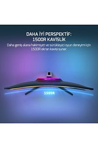 Vivid T50 27 Curved Rgb 200hz 0.5ms 1500r 2x Speaker Va Gaming Monitör (SIFIR ÖLÜ PİKSEL GARANTİLİ) ürün fotoğrafı