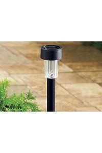 10lu 28 Cm Siyah Solar Saplama Güneş Enerjili Bahçe Işıklandırması Solar Aydınlatma ürün fotoğrafı