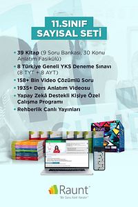 11. Sınıf SAY (37 Kitap, Mobil/Web) Yapay Zekalı, Üniversiteye Hazırlık Seti ürün fotoğrafı