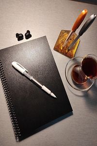 Siyah Yapraklı Defter Ahşap Kapaklı Fotograf Albüm Defteri ürün fotoğrafı