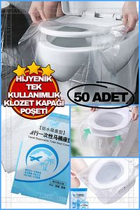 Klozet Kapak Örtüsü Pratik Kullanımlı Hijyenik Klozet Kapağı Poşeti 50 Adet ürün fotoğrafı