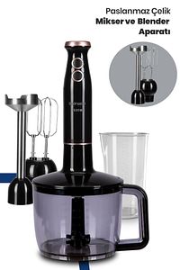 Bestmax Siyah Gold Geniş Hazneli 1500w Paslanmaz Çelik 3in1 Multi Blender ürün fotoğrafı