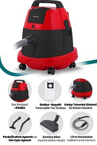 Tozkoparan 2200 Watt Islak Kuru 20 Litre Kapasiteli Yıkanabilir Toz Torbalı Küre Elektrikli Süpürge ürün fotoğrafı