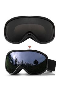 Çift Katman Anti-sis Siyah Lens Uv Snowboard Kayak Gözlüğü ürün fotoğrafı