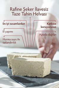 Rafine Şeker Ilavesiz - Sade Taze Tahin Helvası 400 gr ürün fotoğrafı